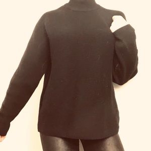 Black mock neck sweater